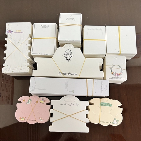 Jewelry Display Cards Necklace Earring Packaging Bags Cardboard Professional Retail Accessories Storage Holder