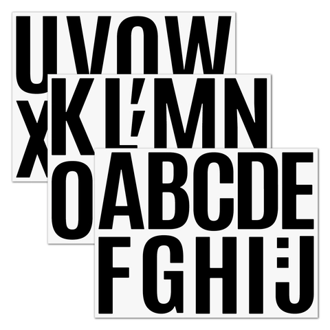 Large Vinyl Alphabet Stickers Waterproof DIY Letter Decals For Mailbox Wall Car Decoration Uppercase Bold