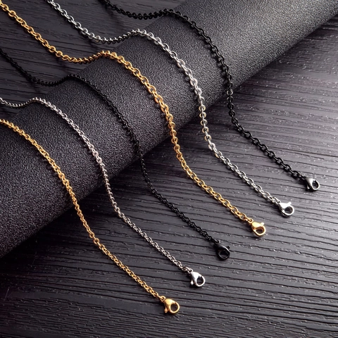 Minimalist Stainless Steel Cable Chain Necklace Unisex Fashion Jewelry With Lobster Clasp For Daily Wear