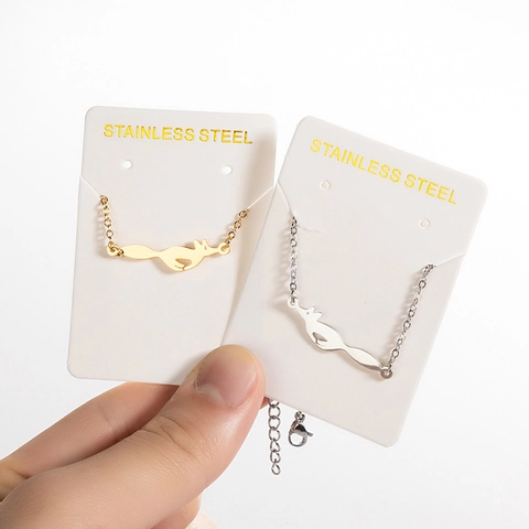 Minimalistische Roestvrijstalen Dieren Armband Voor Vrouwen Opengewerkte Vogel Vlinder Vos Kat Origami Kraanvogel Maan Verstelbare Sieraden Cadeau