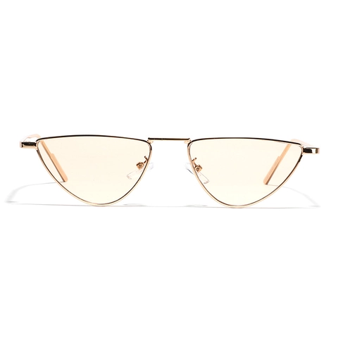 Occhiali da Sole in Metallo Cat Eye a Triangolo per Uomo Donna Vintage Y2K Moda Trendy Montatura Appuntita Protezione UV400