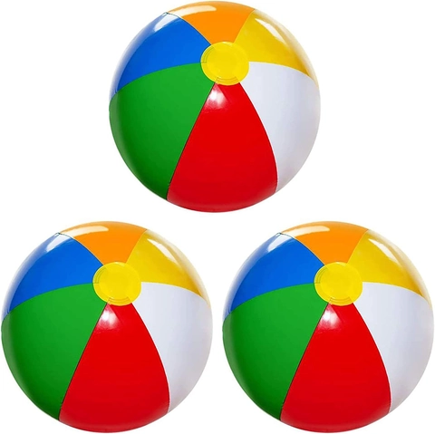 Rainbow Inflatable Beach Ball PVC Colorful For Swimming Pool Party Outdoor Summer Water Toy For Kids And Adults