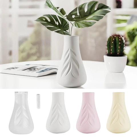 Siliconen Mal Voor Vaas Met Bladpatroon DIY Epoxyhars Gips Gietgereedschap Home Decoratie