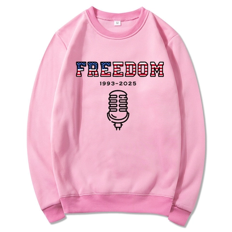 Freedom Graphic Print Unisex Sweatshirt Polyester Long Sleeve Casual Streetwear Pullover Hoodie Tops