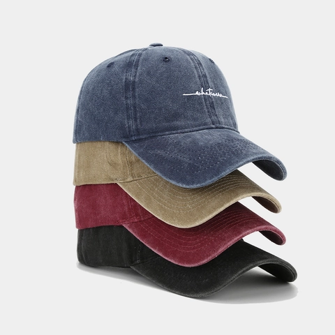 Berretto Da Baseball In Cotone Lavato Retro Ricamo Whatever Regolabile Cappello Da Sole Vintage Unisex