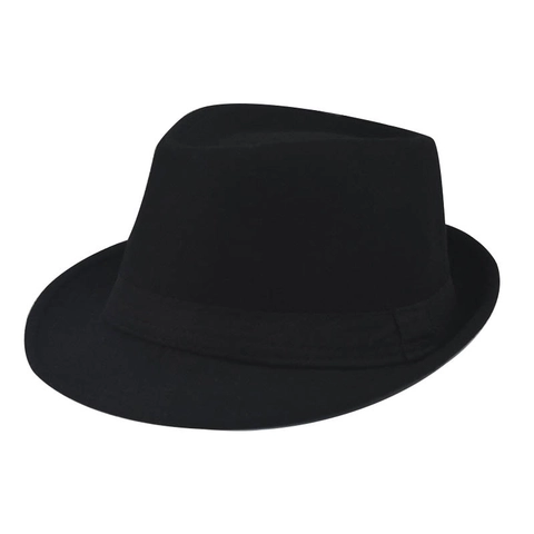 Sombrero Fedora Vintage De Mezcla De Lana Retro De Ala Ancha Jazz Cap Con Cinta Color Sólido Para Hombres Mujeres