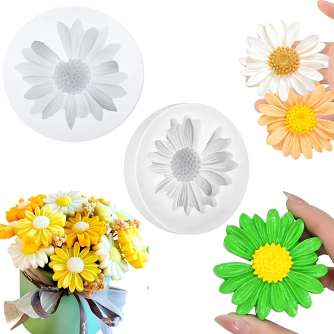 Flower Shape Silicone Mold Daisy Sunflower For DIY Handmade Candle Soap Plaster Aromatherapy Baking Tool Craft Accessory
