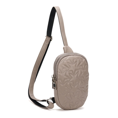 Star Quilted PU Leather Chest Bag For Women Trendy Korean Style Fashion Waist Pack With Adjustable Strap For Travel