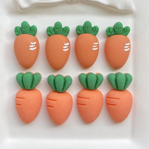 Mini Karotten Charms Harz DIY Zubehör Für Haarklammer Kühlschrankmagnet Dekor Handyhülle Ornament Süße Gemüseform
