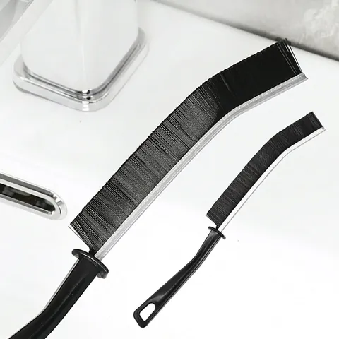 Spazzola Per Pulizia Fessure Setole Dure Manico Lungo PP Ferro Nylon Per Cucina Bagno Piastrelle Finestre