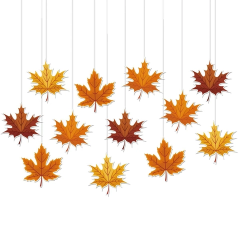 Decorazioni Appese In Foglia D'Acero Di Carta Ringraziamento Autunno Raccolto Festa Casa Ornamenti Fogliame Colorato