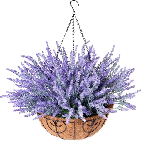 Artificial Lavender Flowers Faux Plastic Plants For Home Garden Wedding Outdoor Decoration Multi Color Realistic