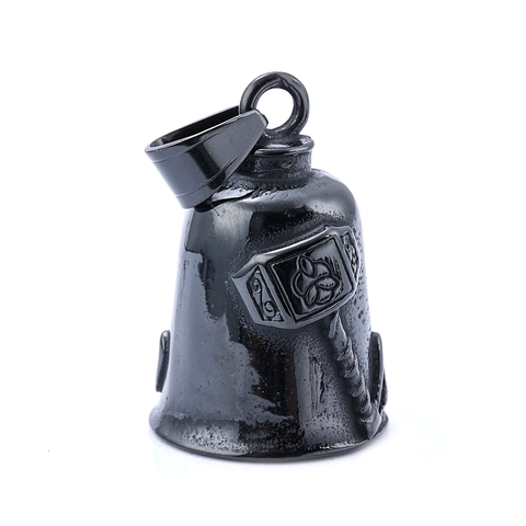 Collana Con Pendente A Campanella Martello Di Thor Vichingo Acciaio Inossidabile Mjolnir Rilievo Vintage Nordico Punk Per Uomo