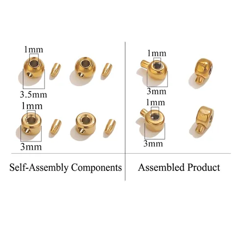 Stainless Steel Crimp Beads Positioning Stopper Buckle For Jewelry Making DIY Bracelet Necklace Findings Crafting