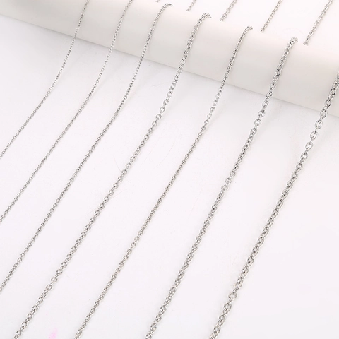 Roestvrijstalen O-Ketting Halsketting Met Kreeftensluiting DIY Sieraden Accessoire Heren Dames Minimalistische Stijl Zilver