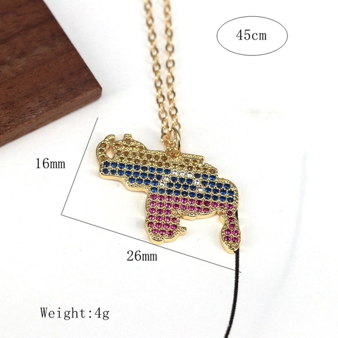 Venezuela Map Pendant Necklace For Men Women Gold Plated Flag Colors Zirconia Inlaid Enamel Drip Oil Map Jewelry Gift