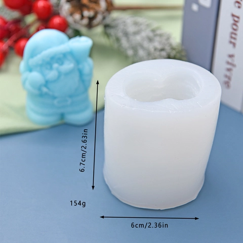 Weihnachtsmann Silikonform Weihnachten DIY Backen Kuchen Seife Kerze Werkzeug Flexibel
