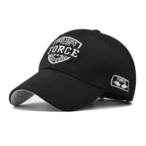 Baseballkappe Baumwolle Force Buchstaben Stickerei New York 1985 Retro Verstellbarer Sonnenhut Unisex