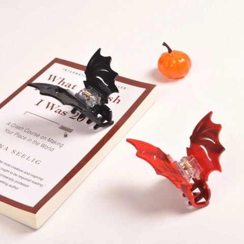 Molletta Per Capelli A Pipistrello Forma Di Ala Acetato Gotico Halloween Moda Copricapo Per Donne Ragazze Trendy