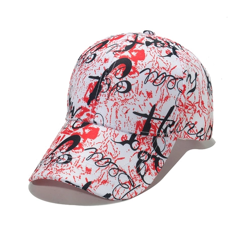 Baseball Cap Colorful Graffiti Letter Print Polyester Streetwear Sun Protection Casual For Men Women