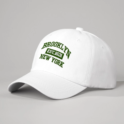 Baseballkappe Baumwolle Stickerei Brooklyn New York Buchstabe Verstellbar Retro Streetwear Sonnenschutz Hut