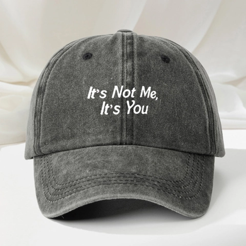 Berretto Da Baseball In Cotone Lavato Its Not Me Its You Ricamo Regolabile Retro Streetwear Cappello Da Sole Uomo Donna