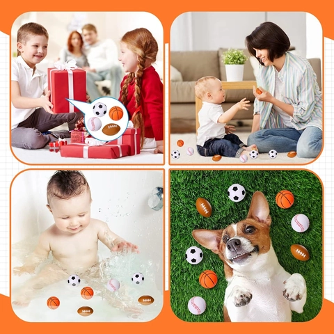 Mini Sports Stress Balls PU Foam Squeeze Toy Football Basketball Baseball Rugby Soft Elastic Relaxing Hand Exercise Novelty