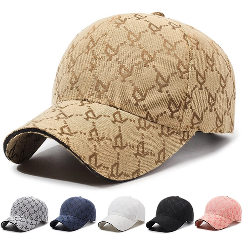 Jacquard Monogramm Baseballkappe Retro Buchstaben Muster Sonnenschutz Verstellbar Streetwear Hut Herren Damen