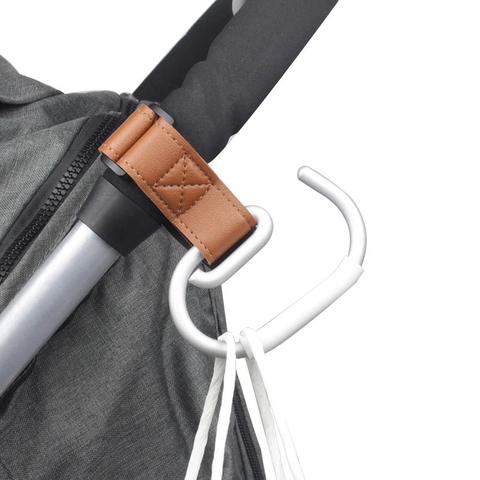 Gancio Per Passeggino A Forma Di E Pelle PU Lega Di Alluminio Universale Gancio Per Borsa Antiscivolo