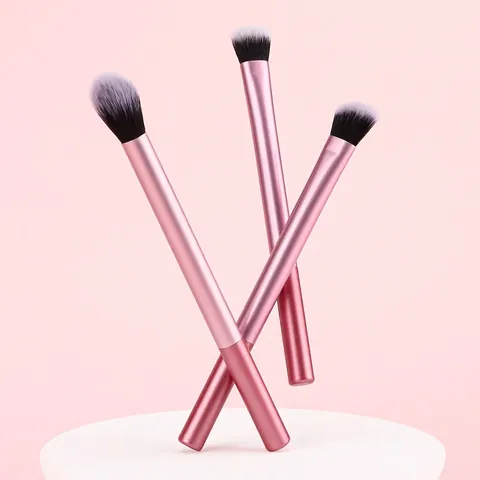 Make-up Borstels Synthetische Vezelharen Metallic ABS Lang Oogschaduw Poeder Contour Oog Gezicht Tools Draagbare Vrouwen