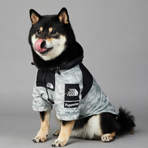 Imperméable Pour Chien À Capuche Veste En Polyester Coupe Vent Vêtements D'extérieur Pour Chiens De Toutes Tailles