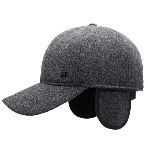 Berretto Da Baseball Invernale Da Uomo Tessuto Di Lana Paraorecchie Pieghevoli Cappello Regolabile Caldo