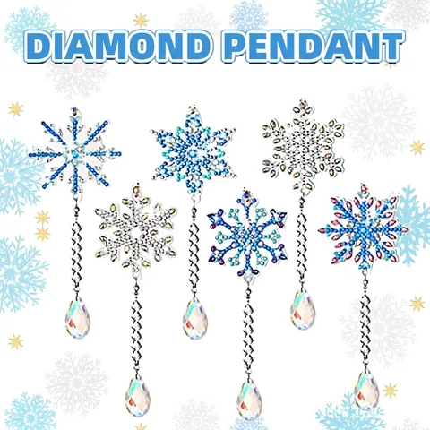 DIY Diamond Painting Suncatcher Wind Chime Acrylic Crystal Beads Hanging Decoration Garden Home Decor Butterfly Mandala Style Handmade Craft