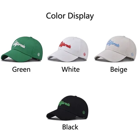Cappello Da Baseball Ricamo California Cotone Regolabile Visiera Curva Cappello Sole Esterno Unisex Casual