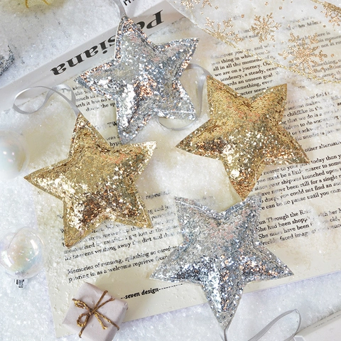 Decorazioni Appese A Stella Con Paillettes Stelle A Cinque Punte Addobbi Per Albero Di Natale Decorazione Festa