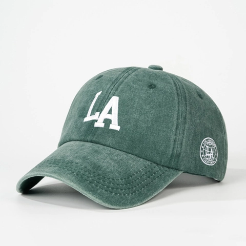 Berretto Da Baseball Ricamo LA Cotone Lavato Retro Regolabile Protezione Solare Cappello Papà Casual Unisex