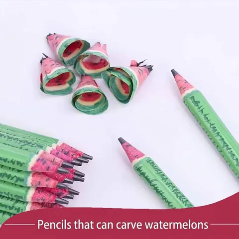 Rainbow Recycled Paper Pencils HB Graphite Core Watermelon Texture Eco Friendly Stationery For Students Writing Drawing