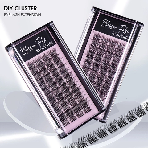 Individual Cluster False Eyelashes Natural Dense C Curl Synthetic Fiber Segmented Reusable For Women Professional DIY Grafting