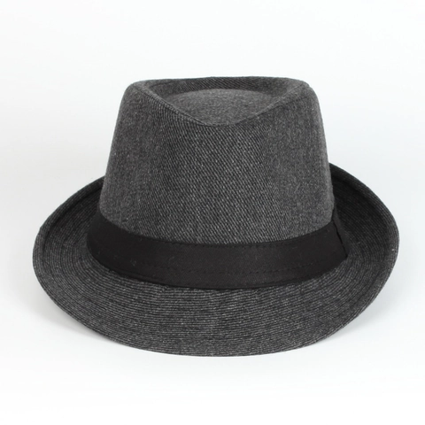 Classic Fedora Hat Vintage British Style Cotton Polyester Felt Jazz Cap With Decorative Band For Men And Women