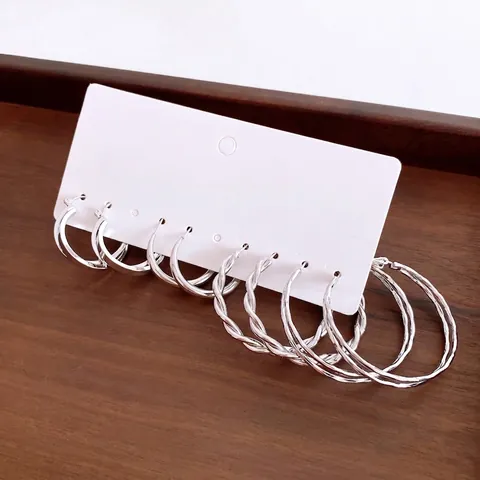 Geometrische Creolen Kupfer Einfaches Modisches Design Für Damen Mit 925 Sterling Silber Ohrstecker