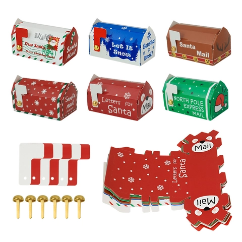 Kerst Snoepdoosjes Kartonnen Brievenbus Vorm Cadeau Verpakking Voor Feestdagen Feestartikelen Kerstman Brief Ontwerp