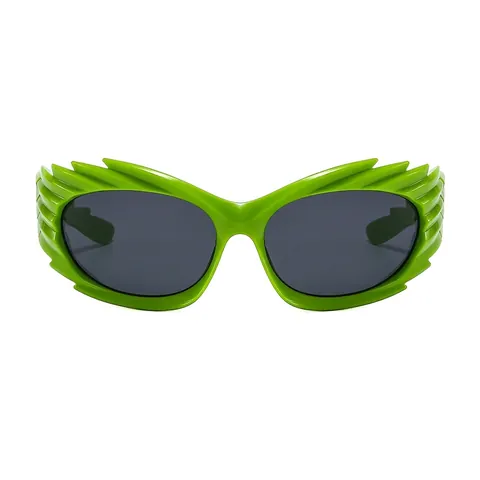 Wing Flame Shaped Sunglasses PC Frame PC Lens UV400 Protection Y2K Cyberpunk Avant-Garde Party Hip Hop Unisex Eyewear