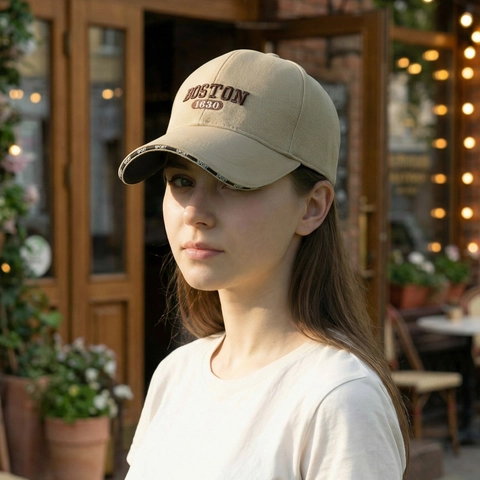 Cappellino Da Baseball Ricamo Boston 1630 In Poliere Regolabile Nastro Sportivo Protezione Solare Uomo Donna