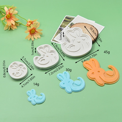 Kaninchenform Silikon Kuchenform DIY Cartoon Tier Backwerkzeug Für Desserts Fondant Schokolade
