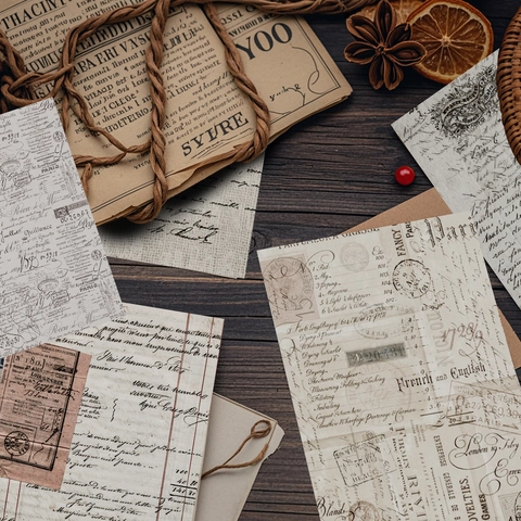 Cartoline Decorative Estetiche Retro Cartoline Scrittura A Mano Vintage Francese Inglese Decorazione Parete DIY Scrapbooking Cartoncino