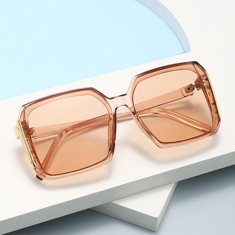 Gafas De Sol Cuadradas De Gran Tamaño Para Mujer Protección UV400 Montura De PC Lentes AC Moda Exterior