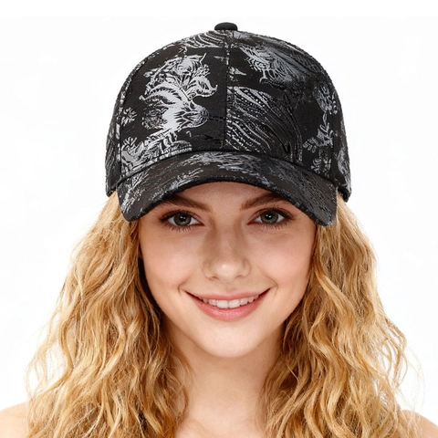 Casquette De Baseball Imprimé Floral Vintage Polyester Protection Solaire Respirante Réglable Chapeau Style Chinois Femme