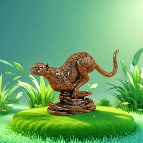 Statua Di Leopardo In Corsa Figurina Di Ghepardo Vintage Placcata In Ottone Ornamento Da Scrivania Decorazione Casa Ufficio