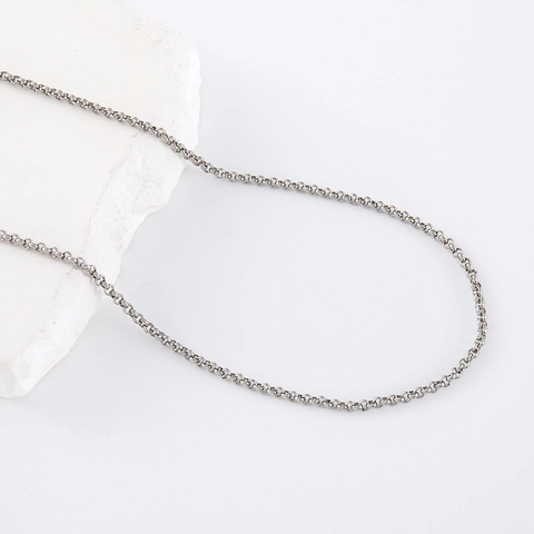 Collana Minimalista Catena O Gioielli In Acciaio Inossidabile Per Uomini Donne Stile Di Tendenza Con Chiusura A Moschettone
