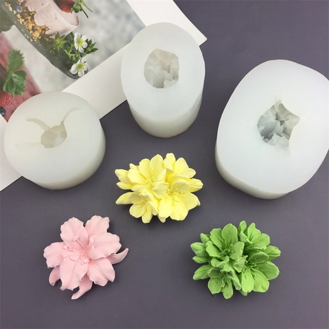Bloem Siliconen Mal DIY Bakken Fondant Taart Decoratie Tool Handgemaakte Kaars Zeep Gips Hars Ambacht Sakura Lelie